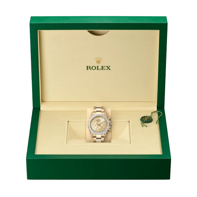 Rolex Daytona 18K Yellow Gold Gold Sundust Dial Diamond Bezel Oyster Bracelet 40 mm 126598TBR - 图片 8