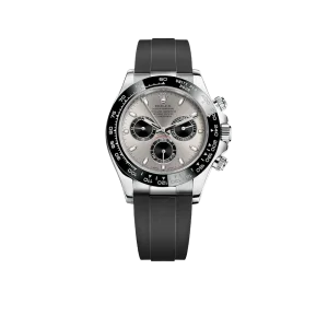 Rolex Daytona 40mm 116519 White Gold Steel Index Black Oysterflex Rubber Strap