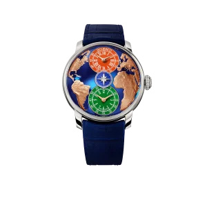 Jacob & Co The World Is Yours Dual Time Zone Salman Khan 43mm Stainless Steel Automatic Winding DT100.10.AB.AA.ABALA